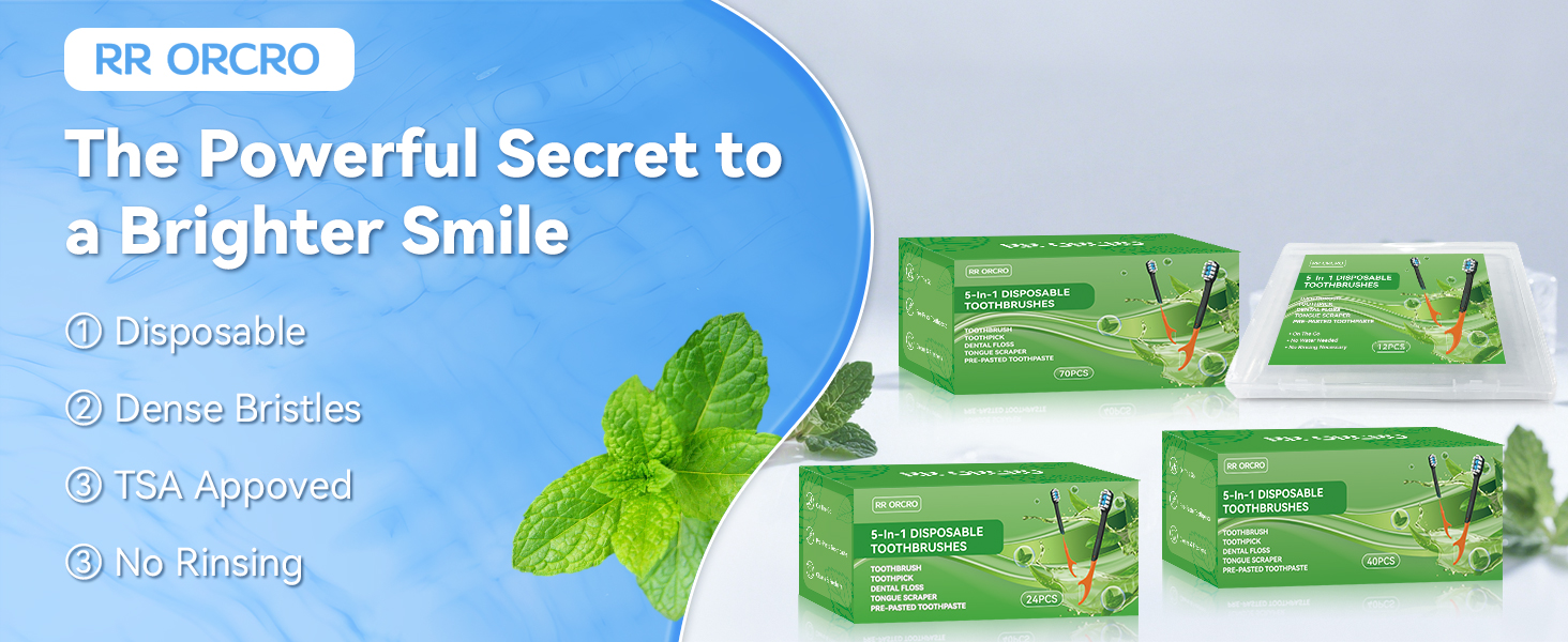 Mini Disposable Toothbrushes with Toothpaste
