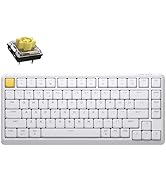 Keychron KJ1 Low Profile Wireless Mechanical Keyboard, 2.4 GHz Bluetooth QMK 75% Layout RGB, Hot-...