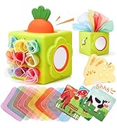 hahaland Baby Tissue Box Toy - Silicone Baby Toys 6-12 Months Montessori Toys for 6 Month Old Eas...