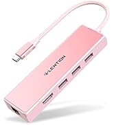 LENTION USB C Hub with a Gigabit Ethernet Port, 4K HDMI Display, 3 USB-A USB 3.0 Ports for MacBoo...