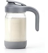 Cafezi 32 oz Glass Pitcher with Pour Spout Lid, 1 Quart Mason Jar Pitcher, Airtight & Leakproof, ...