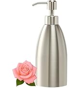 Emarful 304 Stainless Steel Soap Dispenser 16oz Rust-Proof Liquid Soap Pump Bottle for Kitchen or...