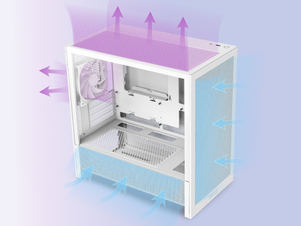 cooler elite type card side design nxzt front size cpu flow chasis h tempered quiet graphics