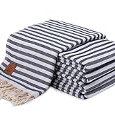 GOLD CASE HOME COLLECTION Myra Original Turkish Beach Towel Set of 5-100% Cotton Sand Free Towel ...