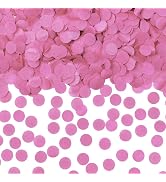 0.5LBS Confetti, Pink Biodegradable Confetti - Rectangular Fluttering Tissue Paper Confetti for C...