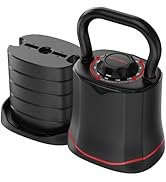 HXD-ERGO Adjustable Kettlebell, 6-in-1 Quick-Switch Kettlebell Sets (6.5-40 LBS) with Two-Way Rot...