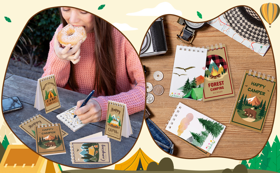 Hooqict 24 Pack Camping Mini Pocket Notebooks