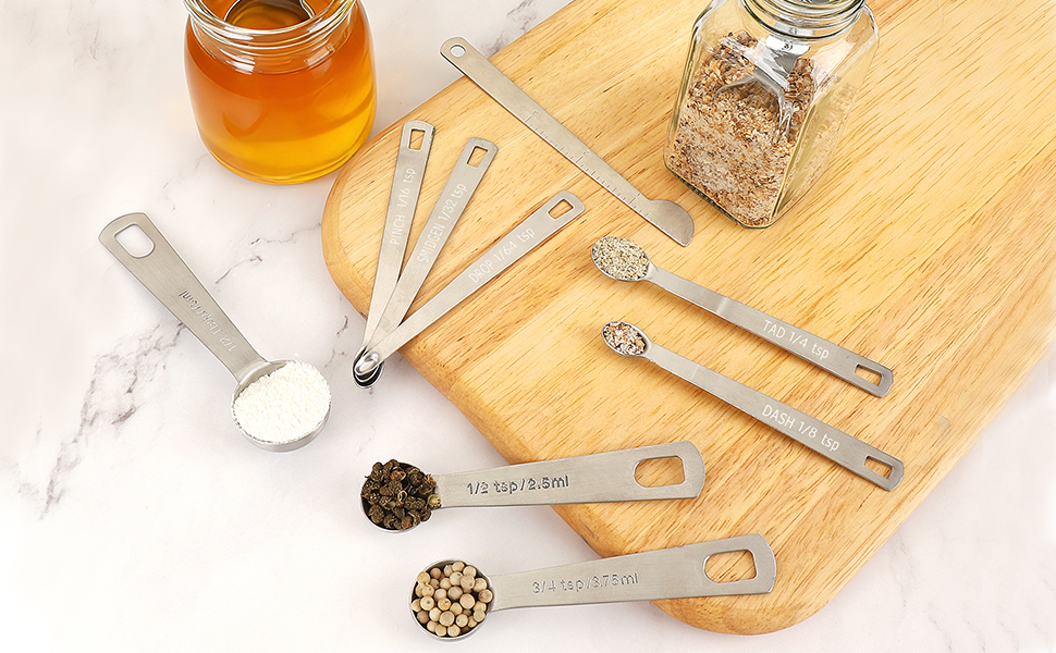 stainless steel measuring spoon