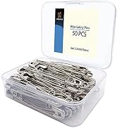 50PCS-3.3In Safety Pins,Stainless Steel Safety Pins,Safety Pins Bulk Metal Silver Sewing Pins Clo...