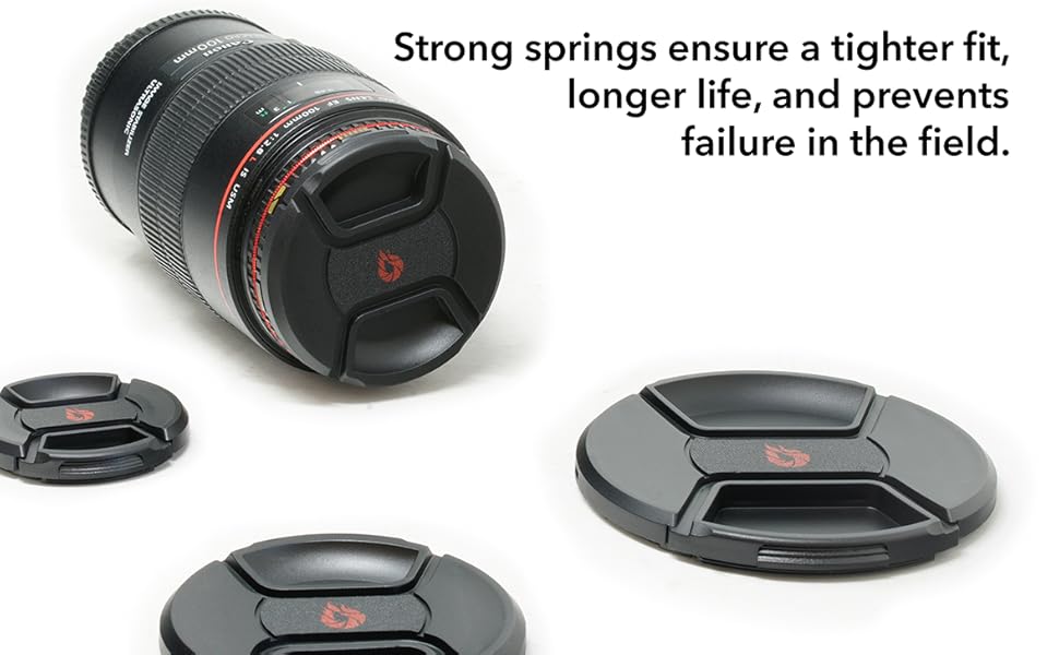 Center-Pinch Lens Cap Breakthrough Filters Strong Springs