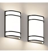 AKAARI Indoor Wall Mount Light - 2 Pack 3000K/4500K/6000K Adjustable Black Modern Wall Sconce Lig...