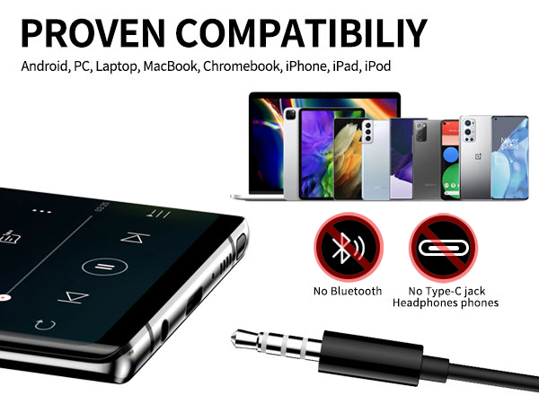 3.5mm Earbuds Hi-Fi Stereo Headphone Bass Wired Earphones with Mic Volume Control