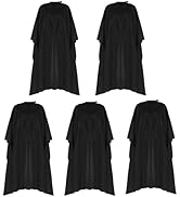 Black Barber Cape, Professional Nylon Waterproof Hair Cutting Cape with Snap Closure Salon Cape, ...