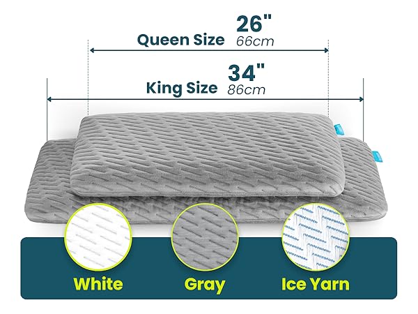 Pillow Side sleeper stomach belly thin profile memory foam cooling ergonomic hypoallergenic pain