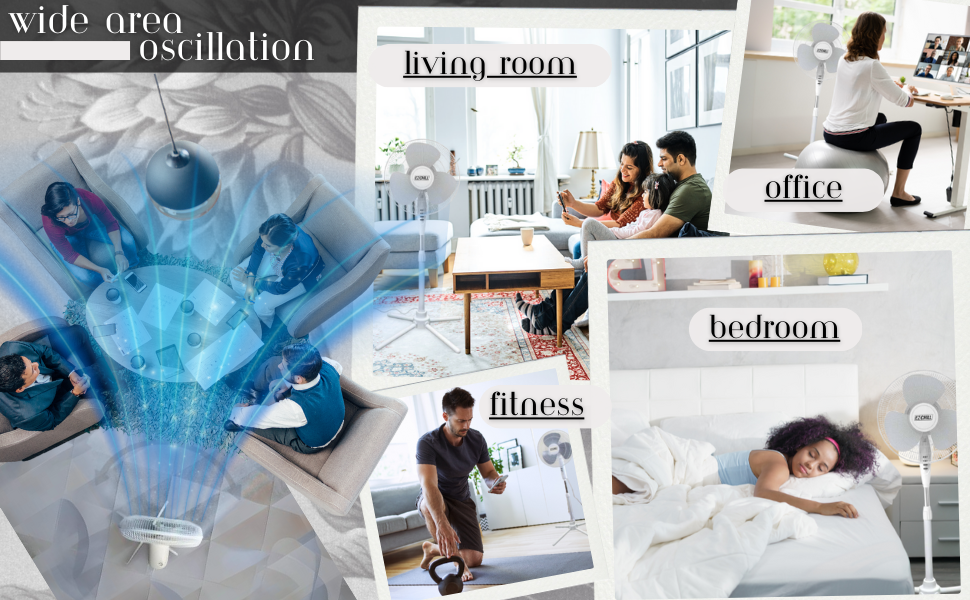 16 inch oscillating fan is great for the office factory fitness living room bedroom workshop den