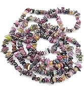HAAMIIQII 5-8mm Natural Tourmaline Chips Beads Irregular Chip Stones Loose Gemstone Beads