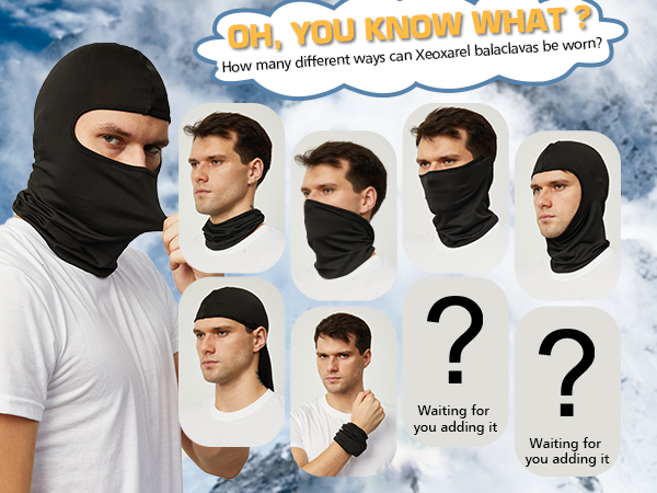 Balaclava Ski Face Mask: Cooling Neck Gaiter Full Face Cover Hood Shiesty Mask for Men Women 6 Pack