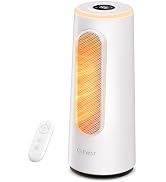 CLEVAST Space Heater for Indoor Use, 1500W Portable Electric Heater, White | Ceramic, Tower, 83° ...