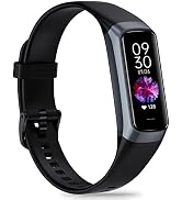 Bakoor Fitness Tracker with 24/7 Heart Rate Blood Pressure Sleep Monitor, 1.10" AMOLED Touch Scre...
