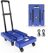SOLEJAZZ Fold Up Portable Dolly, Folding Hand Truck for Moving, 500LB Luggage Cart Dolly with 6 W...