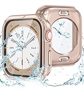 Goton 2 in 1 Waterproof Rugged Case for Apple Watch Screen Protector 40mm Series 6 5 4 SE, 360 Pr...
