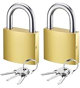 Puroma 2 Pack Keyed Padlocks Small Lock with Keys, 33mm Locker Lock for Backpack, Luggage, School...