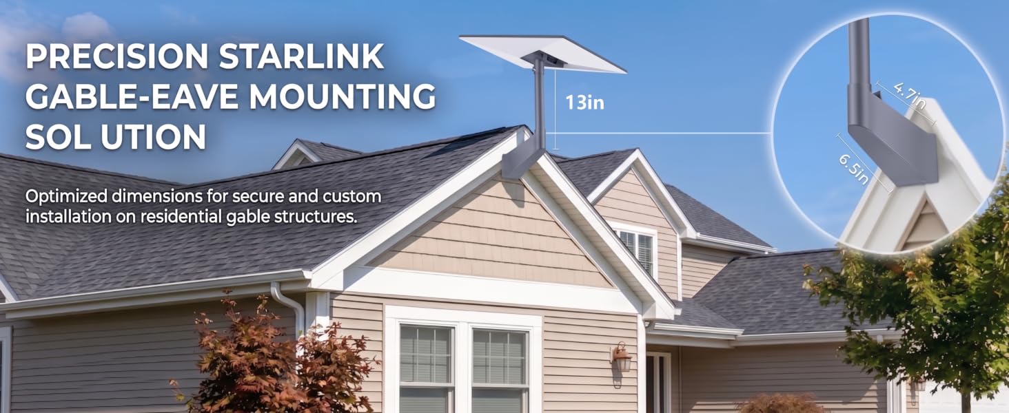 Gen 3 mount for Starlink Standard V3 V4 V4X dish for clear internet while working outdoors.