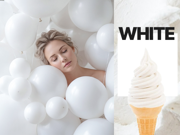 White balloons