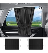 2PCS Car Window Shades,Stretchable Car Curtains for Sunburn Protection & Interior Cooling,Univers...