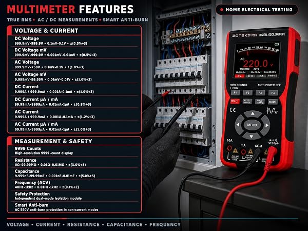 ZT-702S 2 IN 1 OSCILLOSCOPE MULTIMETER