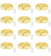 Lakumu 12-Pack Fairy Lights Battery Operated Twinkle Lights-7FT 20LEDs String Lights, Waterproof ...
