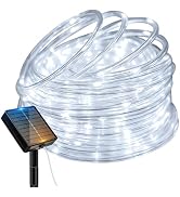 btfarm Solar Rope Lights, 120LED 46FT Solar String Lights Outdoor Waterproof, 8 Lighting Modes So...