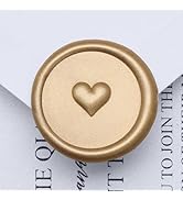 UNIQOOO Wax Seal Stickers - 3D Heart Wedding Invitation Envelope Seal Stickers, 50 Pcs Self-Adhes...