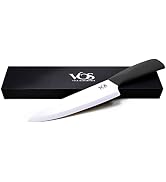 Vos Ceramic Knife 8 Inch Chef with Cover and a Gift Box - Advanced Kitchen Tool for Chefs - Sharp...