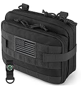 IronSeals Tactical Admin Pouch Expandable Double Layer Molle Attachment EDC EMT Utility Pouch wit...