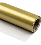 WRAPAHOLIC Wrapping Paper Roll - Mini Roll - 17 Inch X 33 Feet - Gold Pearlized Paper for Birthda...