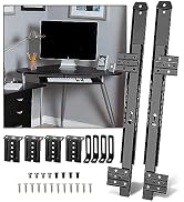 14" Keyboard Slide Heavy Duty Ball Bearing Slides Computer Tray Under Desk Rails Rack Cabinet Fur...