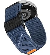 Magnetic Nylon Strap for Samsung Galaxy Watch 7/6/5/4/Active 2 40mm 44mm/Watch 6 Classic 43mm 47m...