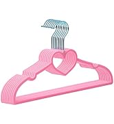 JIUXCF Kids Hangers (12.8” - 50 Pack), Non Slip Velvet Small Hangers, Ultra Slim Space Saving Lit...
