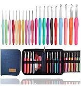 Yarniss 20 Sizes Crochet Hooks 0.5mm-10mm, Ergonomic Crochet Hooks Set with Case for Arthritic Hands
