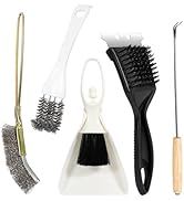 SIMPOR Bird Cage Cleaner Brush Kit, Bird Poop Remover, 5 PCS Cleaning Tools Set with Mini Dustpan...