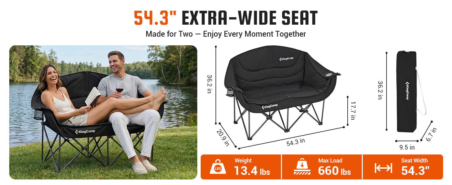 double camping chair