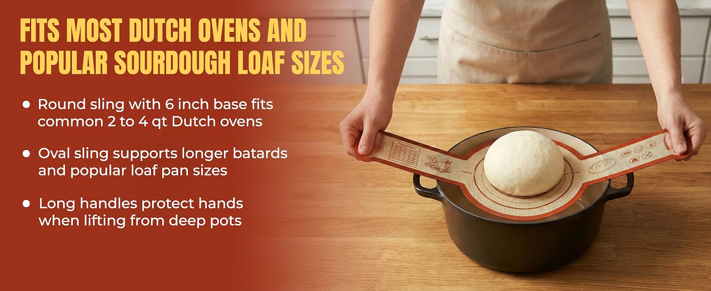 Fits Most Dutch Ovens and Popular Sourdough Loaf Sizes