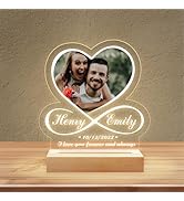Valentines Day Custom Picture Frames with Photo Gifts for Her Him, Personalized Photo Frame with ...
