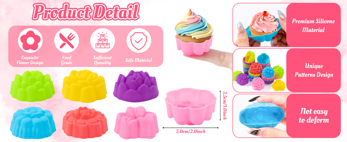 Flower Silicone Baking Cups