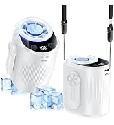 KIMMOO Smart Portable Rechargeable Fan with Ice Cooler, 100-Speed, 20000RPM Turbo Cooling Persona...