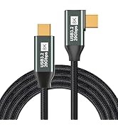KAKAPOZO Right Angle USB C to USB C 3.1 Gen 2-3.3FT 8K@60Hz USBC USBC Monitor Cable-20Gbps Data T...