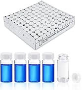 GAVKVAY 20mL Scintillation Vial, 100PCS Lab Borosilicate Glass Liquid Scintillation Counting Vial...