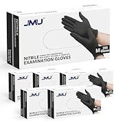 JMU Black Nitrile Gloves Medium Bulk, Case of 1200, 3.5Mil, Latex Free Powder Free