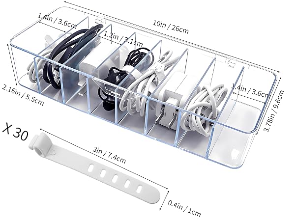 4 Pack Cable Storage Organizer